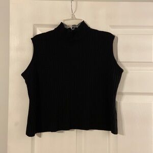 St John Vintage Shirt zipper back color black length 19” bust 36” good condition